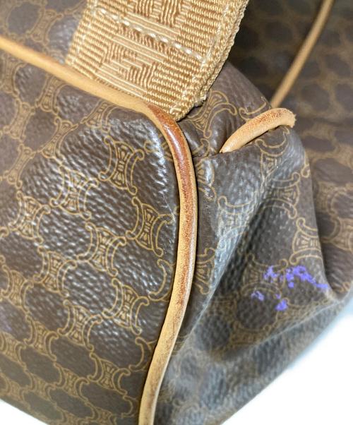 CELINE（セリーヌ）CELINE (セリーヌ) マカダム柄リュック ブラウンの古着・服飾アイテム