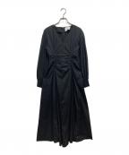 Ameriアメリ）の古着「LADY FISHBONE DRESS/ギャザーフレアワンピース」｜ブラック