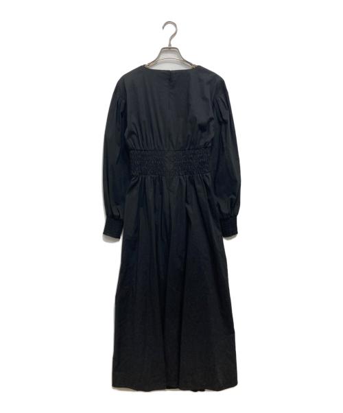 Ameri（アメリ）AMERI (アメリ) LADY FISHBONE DRESS/ギャザーフレアワンピース ブラック サイズ:Sの古着・服飾アイテム