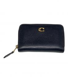 COACH（コーチ）の古着「エッセンシャルスモールジップアラウンドカードケース」｜ブラック