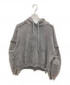 VIVAMUSヴィヴァムス）の古着「SPLIT SWEAT HOODIE / GRY」｜グレー