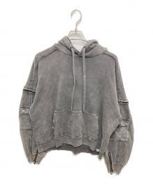 VIVAMUS（ヴィヴァムス）の古着「SPLIT SWEAT HOODIE / GRY」｜グレー