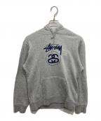 stussyステューシー）の古着「プルオーバーパーカー」｜グレー