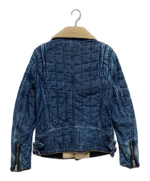 DIESEL（ディーゼル）DIESEL (ディーゼル) J-GIBSON-FUR/デニムライダースジャケット インディゴ サイズ:Sの古着・服飾アイテム