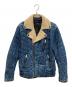 DIESEL（ディーゼル）の古着「J-GIBSON-FUR/デニムライダースジャケット」｜インディゴ