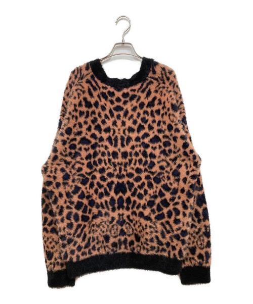 sickos（シッコス）sickos (シッコス) レオパード柄ニットカーディガン ブラウン サイズ:FREEの古着・服飾アイテム