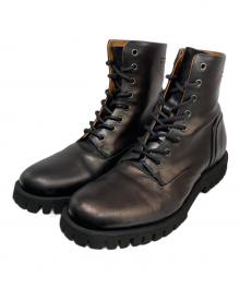 DIESEL（ディーゼル）の古着「D-DEPP/レザーコンバットブーツ」｜ブラック
