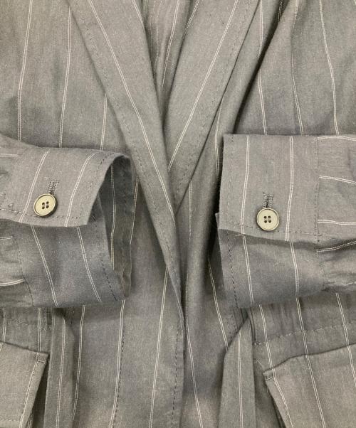 uncrave（アンクレイヴ）uncrave (アンクレイヴ) リネン混ストライプ柄セットアップ ネイビー サイズ:2の古着・服飾アイテム
