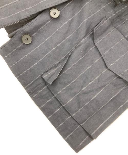 uncrave（アンクレイヴ）uncrave (アンクレイヴ) リネン混ストライプ柄セットアップ ネイビー サイズ:2の古着・服飾アイテム