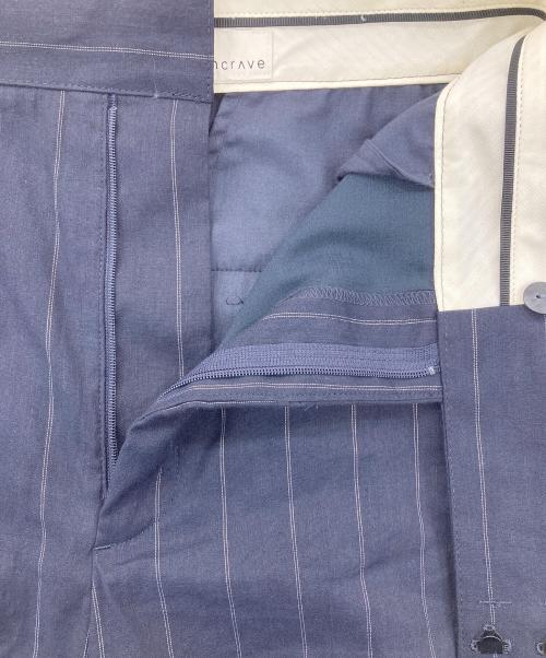 uncrave（アンクレイヴ）uncrave (アンクレイヴ) リネン混ストライプ柄セットアップ ネイビー サイズ:2の古着・服飾アイテム