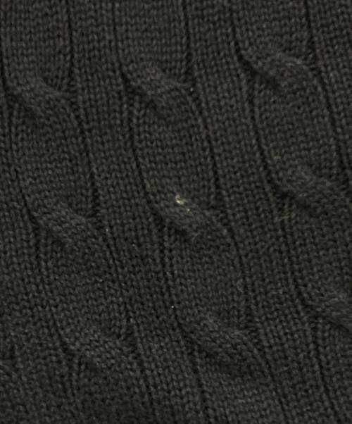 POLO RALPH LAUREN（ポロ・ラルフローレン）POLO RALPH LAUREN (ポロ・ラルフローレン) 刺繍ケーブルニット ネイビー サイズ:XLの古着・服飾アイテム