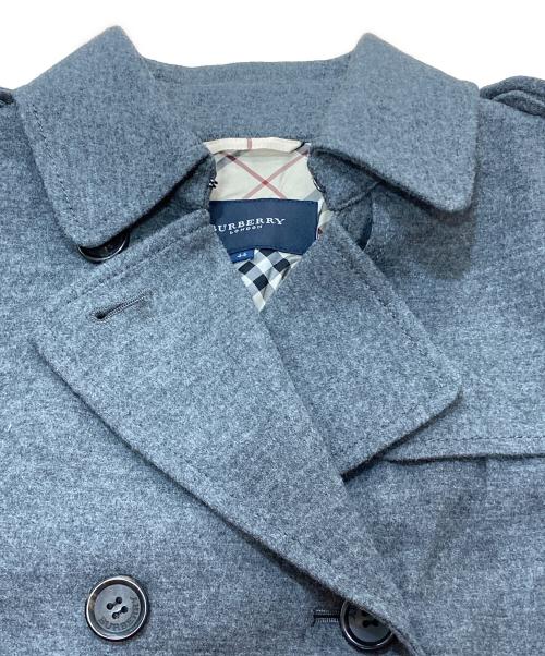 BURBERRY LONDON（バーバリーロンドン）BURBERRY LONDON (バーバリーロンドン) 裏地ノバチェックPコート グレー サイズ:SIZE44の古着・服飾アイテム