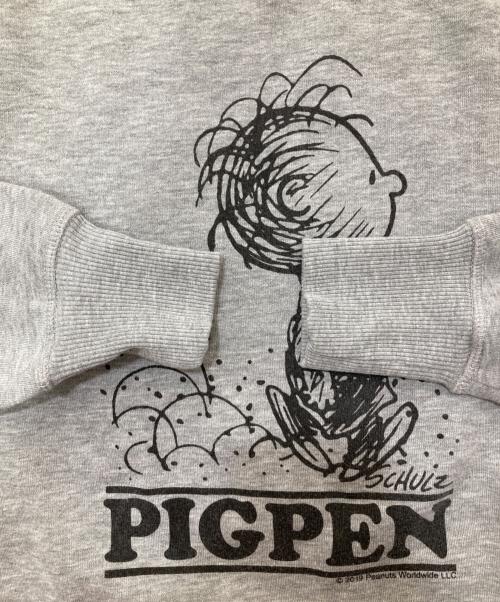 TSPTR（ティーエスピーティーアール）TSPTR (ティーエスピーティーアール) PIGPEN/ピッグペンプリントスウェット グレー サイズ:Sの古着・服飾アイテム