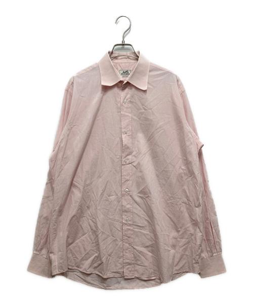 HERMES（エルメス）HERMES (エルメス) プレーン長袖シャツ ピンク サイズ:SIZE42の古着・服飾アイテム