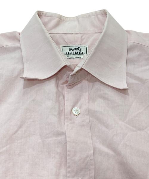 HERMES（エルメス）HERMES (エルメス) プレーン長袖シャツ ピンク サイズ:SIZE42の古着・服飾アイテム