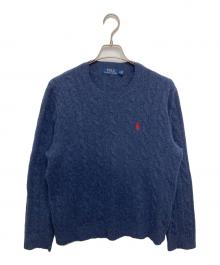 POLO RALPH LAUREN（ポロ・ラルフローレン）の古着「ケーブルニット」｜ネイビー