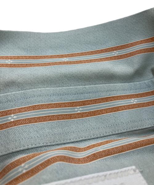 PRADA（プラダ）PRADA (プラダ) ストライプシャツ スカイブルー×オレンジ サイズ:39の古着・服飾アイテム