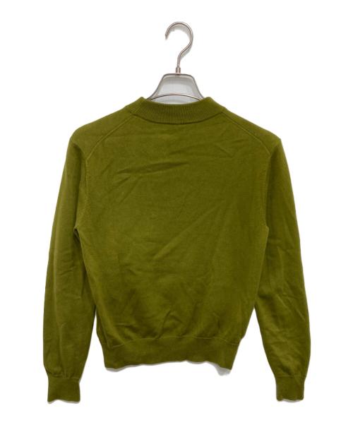 CABAN（キャバン）CABaN (キャバン) コットンカシミヤ プレーンモックネックプルオーバー オリーブ サイズ:Sの古着・服飾アイテム