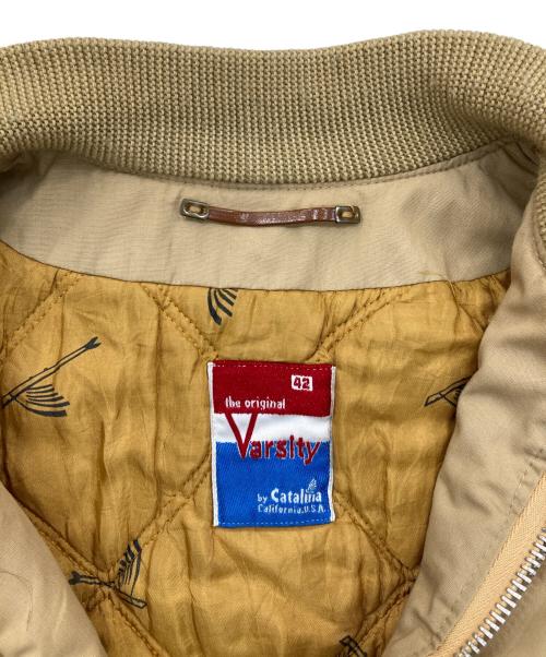 CATALINA（カタリナ）catalina (カタリナ) 70’s裏地総柄中綿ダービージャケット ベージュ サイズ:42の古着・服飾アイテム