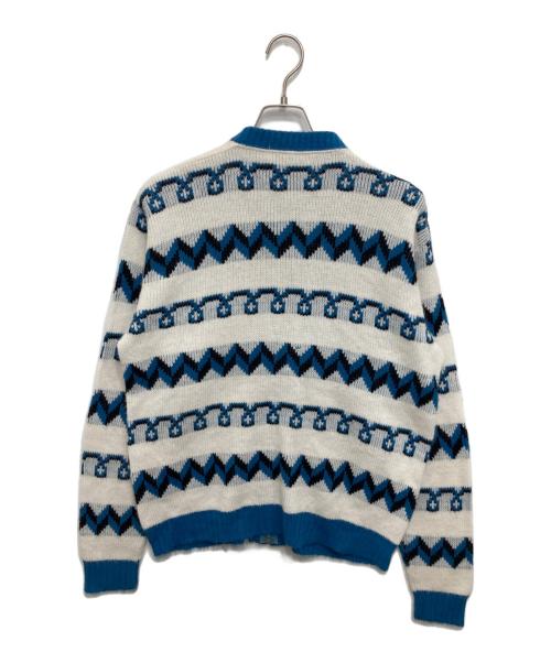 USED（ユーズド）USED (ユーズド) 60’sジップニットカーディガン ホワイト サイズ:Lの古着・服飾アイテム