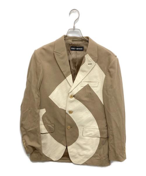 ISSEY MIYAKE（イッセイミヤケ）ISSEY MIYAKE (イッセイミヤケ) 3Bテーラードジャケット ベージュ サイズ:2の古着・服飾アイテム