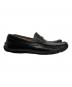 中古・古着 PRADA (プラダ) ドライビングシューズ/ロゴプレートローファー ブラック サイズ:7　1/2：18000円