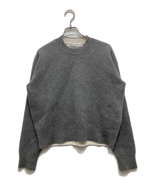 Christian Dior（クリスチャン ディオール）Christian Dior (クリスチャン ディオール) J'ADORE DIOR8ニット グレー サイズ:I40の古着・服飾アイテム