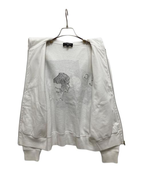 CHANEL（シャネル）CHANEL (シャネル) ココマークスパンコールグラフィティジップパーカー ホワイト サイズ:XSの古着・服飾アイテム