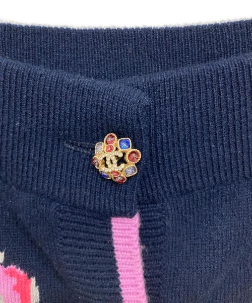 CHANEL（シャネル）CHANEL (シャネル) カシミヤスカート ネイビー サイズ:36の古着・服飾アイテム