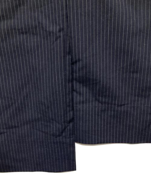 JIL SANDER（ジルサンダー）JIL SANDER (ジルサンダー) ウール混ストライプスリムスラックス ネイビー サイズ:38の古着・服飾アイテム