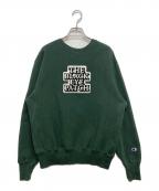 THE BLACK EYE PATCH×Championブラックアイパッチ×チャンピオン）の古着「OG LABEL CREW SWEAT/コラボロゴスウェット」｜グリーン