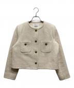 ba&shバッシュ）の古着「Meredith Jacket/ノーカラーツイードジャケット」｜ホワイト
