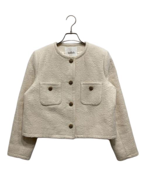 ba&sh（バッシュ）ba&sh (バッシュ) Meredith Jacket/ノーカラーツイードジャケット ホワイト サイズ:Mの古着・服飾アイテム