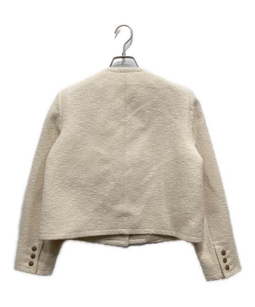 ba&sh（バッシュ）ba&sh (バッシュ) Meredith Jacket/ノーカラーツイードジャケット ホワイト サイズ:Mの古着・服飾アイテム