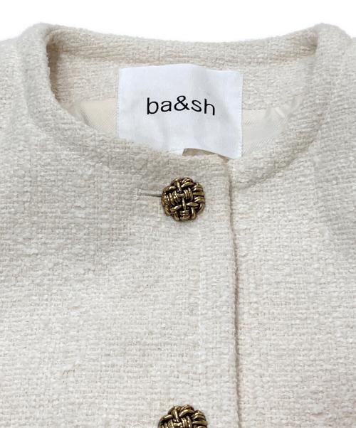 ba&sh（バッシュ）ba&sh (バッシュ) Meredith Jacket/ノーカラーツイードジャケット ホワイト サイズ:Mの古着・服飾アイテム