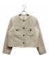 ba&sh（バッシュ）の古着「Meredith Jacket/ノーカラーツイードジャケット」｜ホワイト