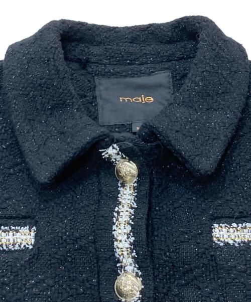 maje（マージュ）maje (マージュ) Bloppy ブークレクロップドジャケット/ツイードジャケット ブラック サイズ:SIZE38の古着・服飾アイテム