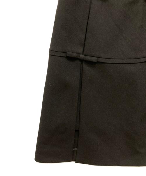 Pachman（パハマン）pachman (パハマン) RIBBON LINE SKIRT/リボンミディスカート ブラック サイズ:38 未使用品の古着・服飾アイテム