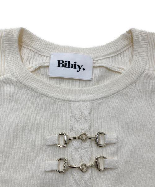 Bibiy.（ビビィ）Bibiy. (ビビィ) LINA CASHMERE KNIT/クルーネックニット ホワイト サイズ:FREEの古着・服飾アイテム
