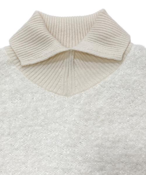 yori shirocon（ヨリ シロコン）YORI shirocon (ヨリ シロコン) グロスモヘアタートルニット ホワイト サイズ:SIZE36の古着・服飾アイテム