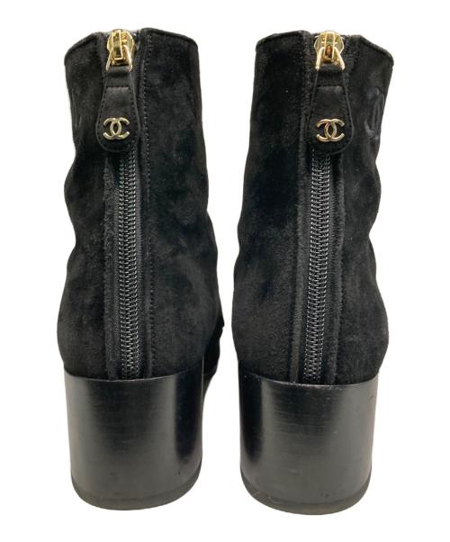 CHANEL（シャネル）CHANEL (シャネル) スエードレースアップブーツ ブラック サイズ:37Cの古着・服飾アイテム