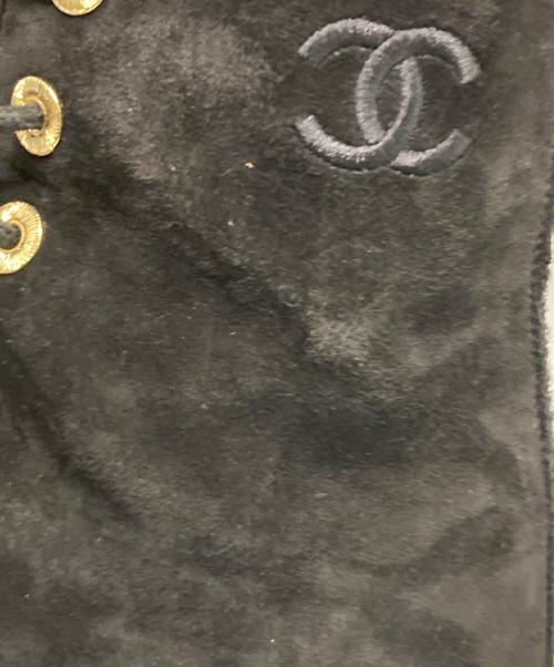 CHANEL（シャネル）CHANEL (シャネル) スエードレースアップブーツ ブラック サイズ:37Cの古着・服飾アイテム