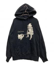 YOHJI YAMAMOTO×New Era（ヨウジヤマモト×ニューエラ）の古着「プルオーバーパーカー」｜ブラック