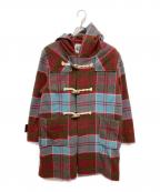 Vivienne Westwood manヴィヴィアン ウェストウッド マン）の古着「CHECK DUFFLE COAT/チェック柄ロングダッフルコート」｜レッド×スカイブルー