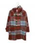 Vivienne Westwood man（ヴィヴィアン ウェストウッド マン）の古着「CHECK DUFFLE COAT/チェック柄ロングダッフルコート」｜レッド×スカイブルー