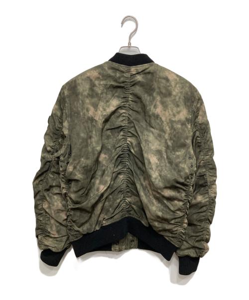 DIESEL（ディーゼル）DIESEL (ディーゼル) MA-1ジャケット グリーン サイズ:Lの古着・服飾アイテム