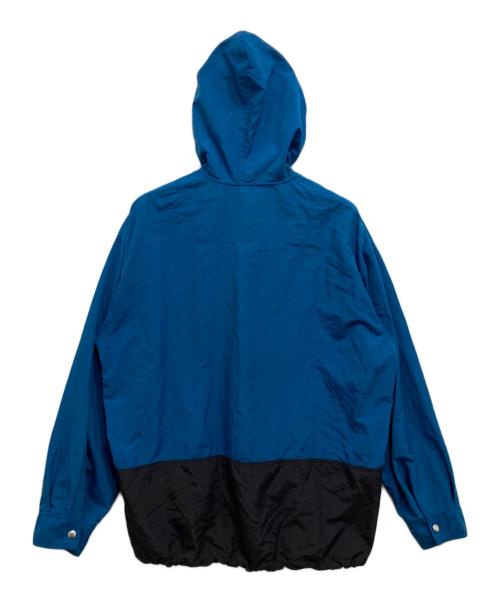 stussy（ステューシー）stussy (ステューシー) 90’S アノラックパーカー ブルー×ブラック サイズ:Lの古着・服飾アイテム