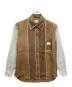 BURBERRY（バーバリー）の古着「シルクサテンシャツ/パネルフロントシルクファイルシャツ」｜ベージュ