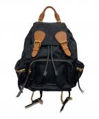 BURBERRYバーバリー）の古着「ナイロン×レザー製バックパック/リュック」｜ブラック