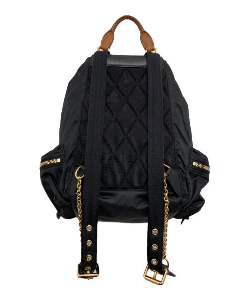 BURBERRY（バーバリー）BURBERRY (バーバリー) ナイロン×レザー製バックパック/リュック ブラックの古着・服飾アイテム